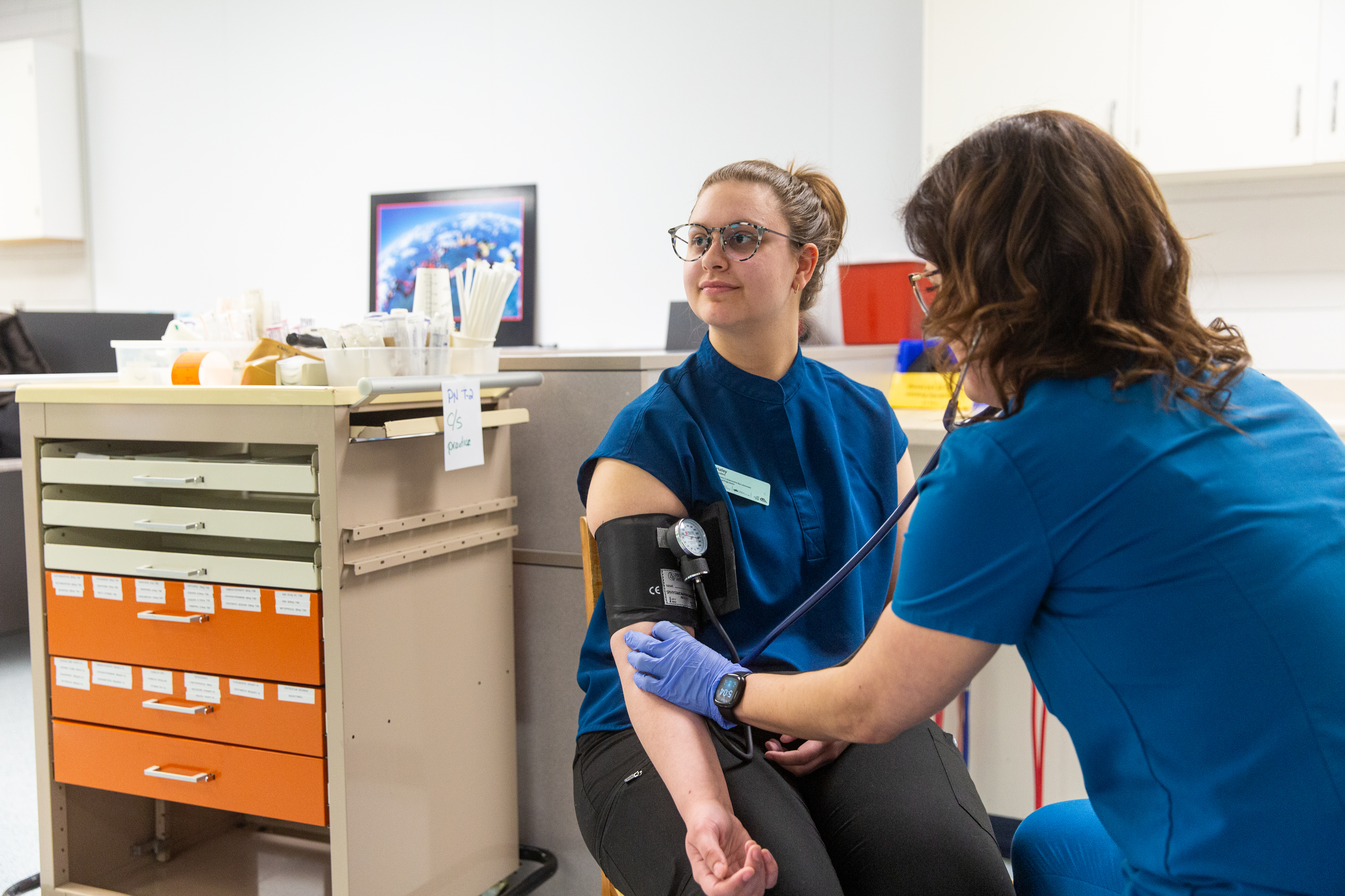 Patient taking blood pressure