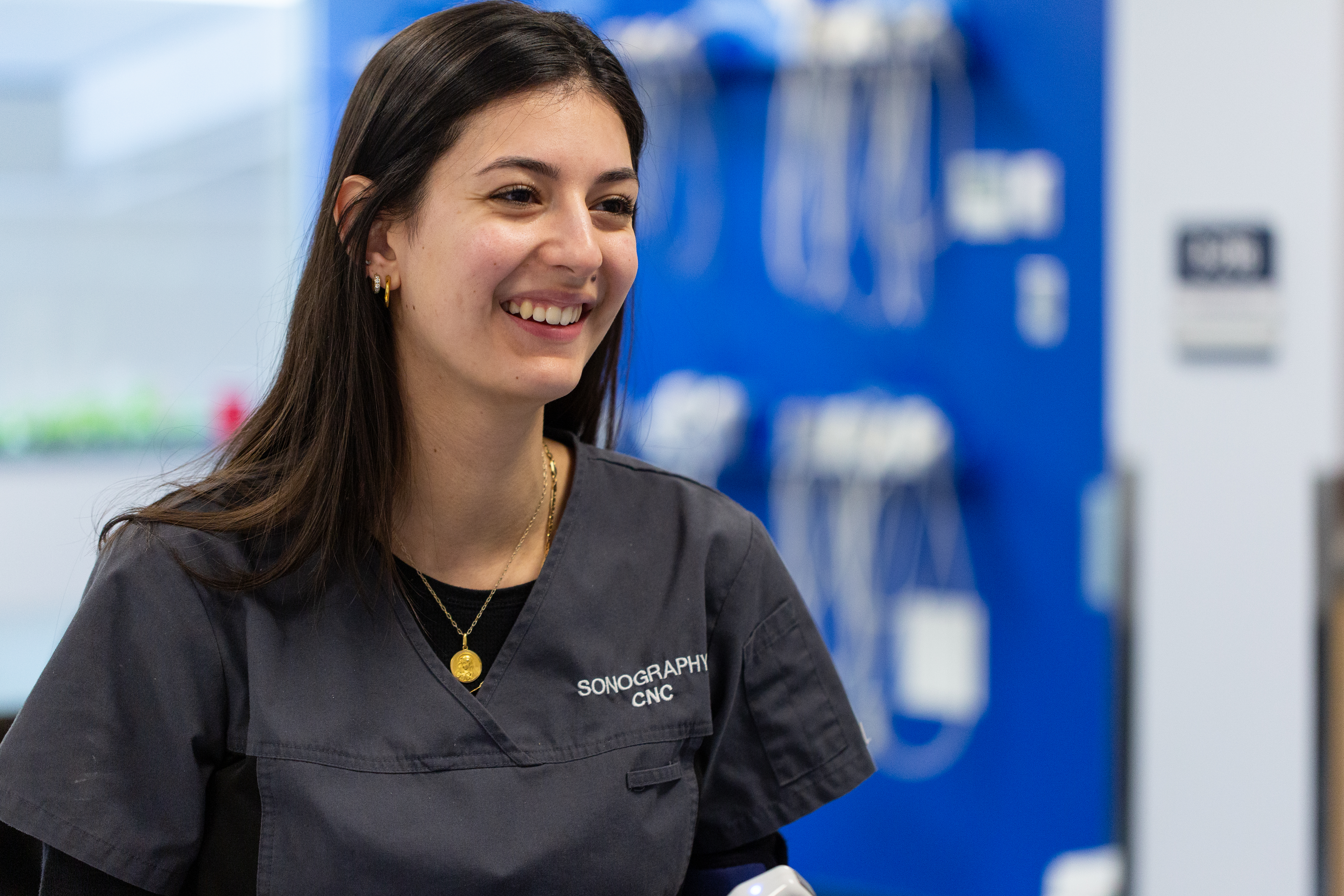 Nursing student smiling